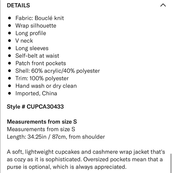 NEW Cupcakes & Cashmere Cyrus Boucle Knit Wrap Jacket Cardigan - Picture 2 of 13